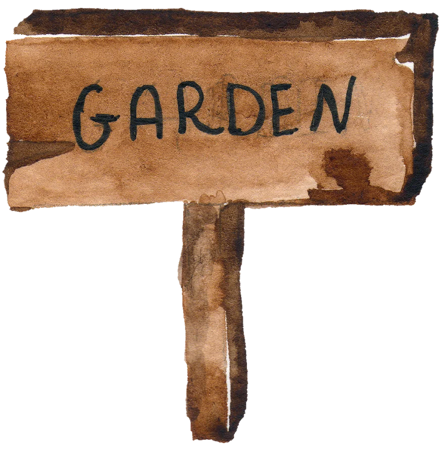 Wooden Garden Sign